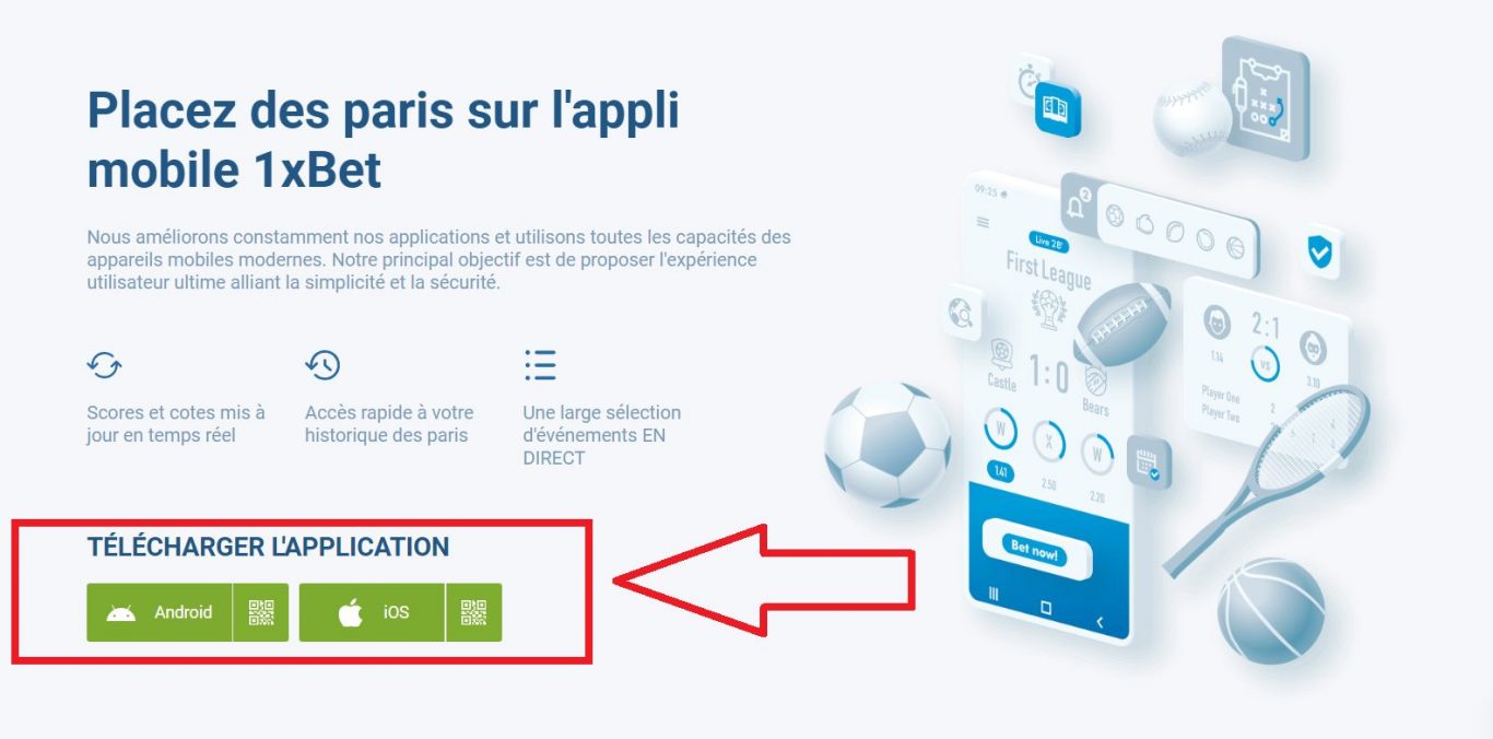 Sur quels appareils peut-on installer le fichier 1xBet apk iPhone ?